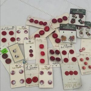 Assorted Red Vintage Buttons